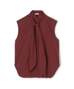 TOMORROWLAND / トゥモローランド シャツ・ブラウス | コットンストレッチポプリン ウィングカラーノースリーブブラウス