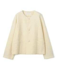 TOMORROWLAND / トゥモローランド ノーカラージャケット | 【WEB先行予約】ウールミルドスムース ノーカラージャケット
