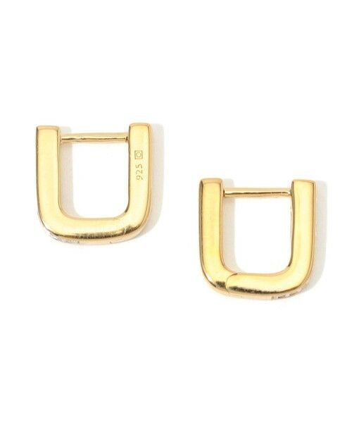 TOMORROWLAND / トゥモローランド ピアス・イヤリング | Otiumberg. Pave Edged Square フープピアス(91 ゴールド)