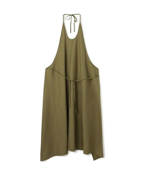 TOMORROWLAND / トゥモローランド ミニ丈・ひざ丈ワンピース | BASERANGE APRON ワンピース（54 カーキ）