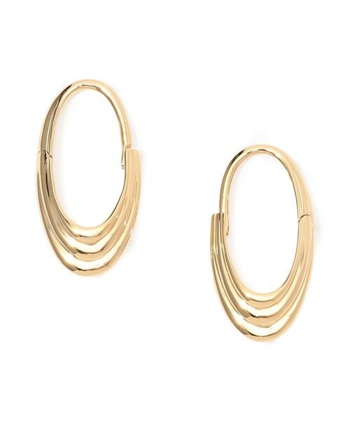 TOMORROWLAND / トゥモローランド ピアス・イヤリング | Otiumberg. Roscida Ridged Hoops ゴールド ピアス（91 ゴールド）