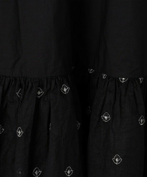 TOMORROWLAND / トゥモローランド ロング・マキシ丈ワンピース | 【別注】ne Quittez pas BLACK ORGANZA COMB ノースリーブ ロングワンピース | 詳細9
