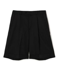 TOMORROWLAND / トゥモローランド ショート・ハーフ・半端丈パンツ | ウールポリエステルツイル バレルワイドショートパンツ