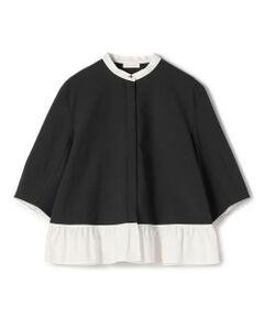 TOMORROWLAND / トゥモローランド シャツ・ブラウス | フラットストレッチコンビ ペプラムフリルプルオーバー