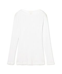 TOMORROWLAND / トゥモローランド Tシャツ | コットンランダムリブ ボートネックプルオーバー