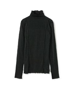 TOMORROWLAND / トゥモローランド カットソー | HAKUJI Shiny rib HN ハイネックプルオーバー