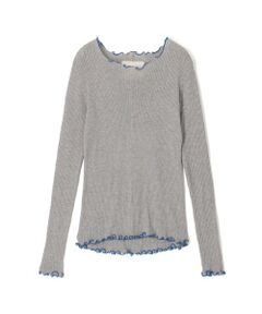 TOMORROWLAND / トゥモローランド Tシャツ | V::room コットンリブ ラウンドネックプルオーバー