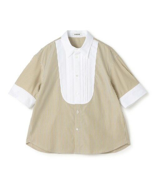 TOMORROWLAND / トゥモローランド シャツ・ブラウス | 200/2ｽﾄﾗｲﾌﾟ ボザムタックHSシャツ（24イエローストライプ）