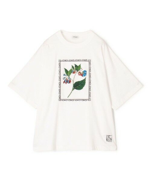 TOMORROWLAND / トゥモローランド カットソー | スビンコットン FLOWER Tシャツ（12 ホワイト系）