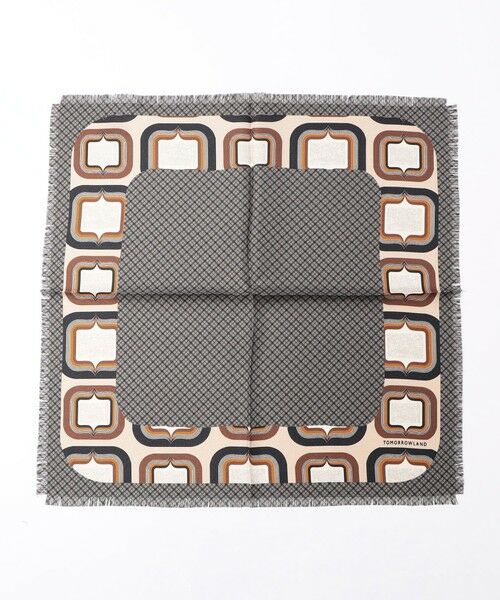 TOMORROWLAND / トゥモローランド バンダナ・スカーフ | TOMORROWLAND シルク レトロジオメトリックフリンジポケットチーフ | 詳細2