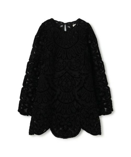 TOMORROWLAND / トゥモローランド ミニ丈・ひざ丈ワンピース | Sea New York DANA EMBROIDERY VELVET ベルベット ミニドレス(19 ブラック)