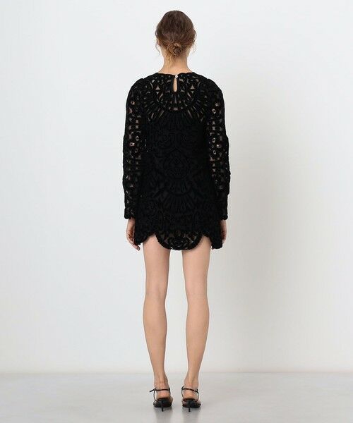 TOMORROWLAND / トゥモローランド ミニ丈・ひざ丈ワンピース | Sea New York DANA EMBROIDERY VELVET ベルベット ミニドレス | 詳細3