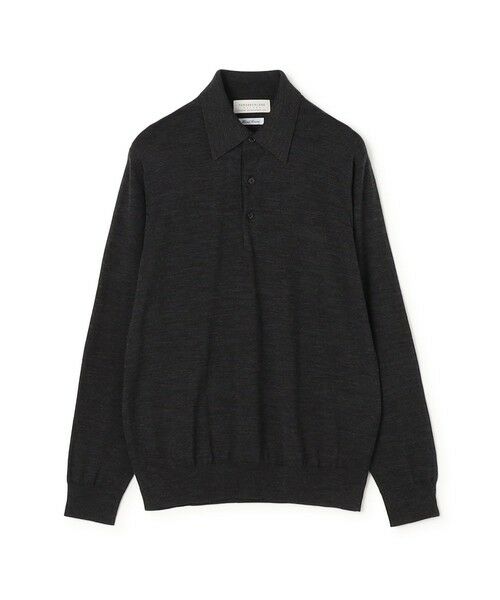 TOMORROWLAND / トゥモローランド ポロシャツ | TOMORROWLAND tricot スーパーファインメリノウール ニットポロ S-WOOL（17 チャコールグレー）