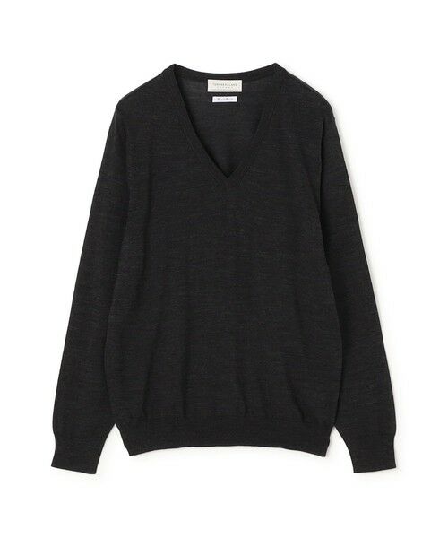 TOMORROWLAND / トゥモローランド ニット・セーター | TOMORROWLAND tricot スーパーファインメリノウール Vネックニット S-WOOL（17 チャコールグレー）