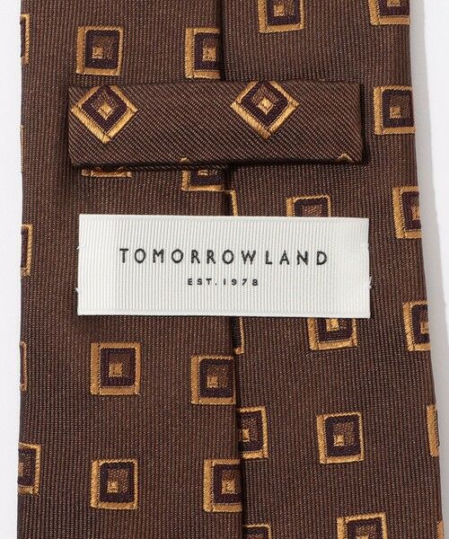 TOMORROWLAND / トゥモローランド ネクタイ | TOMORROWLAND シルク 幾何学スクエア小紋柄ネクタイ | 詳細3