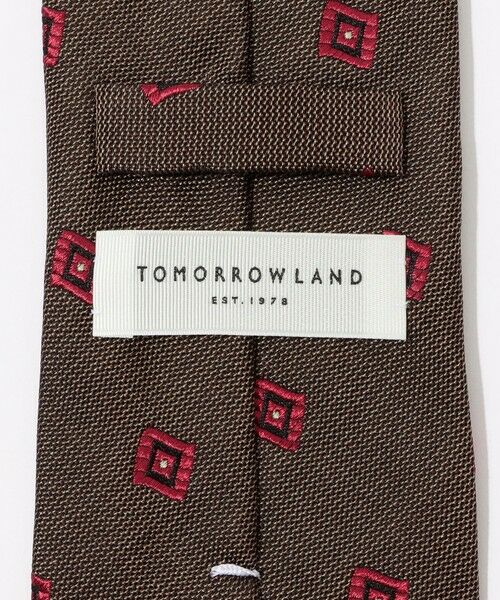TOMORROWLAND / トゥモローランド ネクタイ | TOMORROWLAND シルク 幾何学スクエア小紋柄ネクタイ | 詳細3