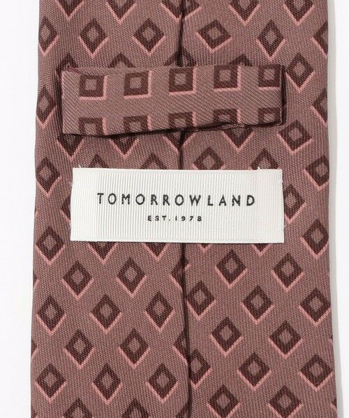 TOMORROWLAND / トゥモローランド ネクタイ | TOMORROWLAND シルク プリント幾何学スクエア小紋柄ネクタイ | 詳細3
