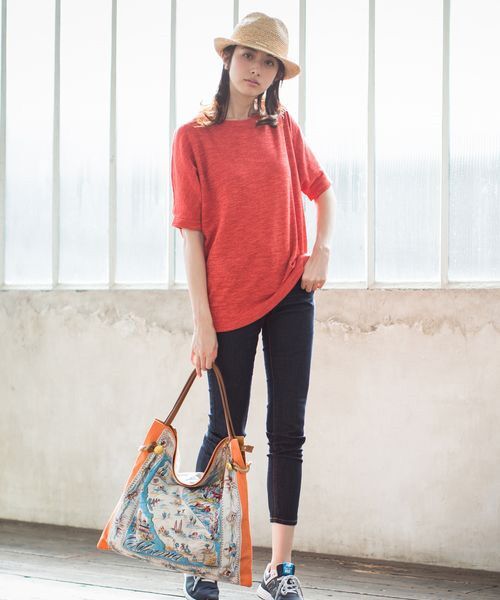 スカーフ柄 キャンバス生地トートバッグ トートバッグ Topkapi トプカピ ファッション通販 タカシマヤファッションスクエア