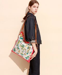 TOPKAPI / トプカピ ショルダーバッグ | 【日本製】マイルドサテンスカーフパネル柄・ワンショルダーバッグ