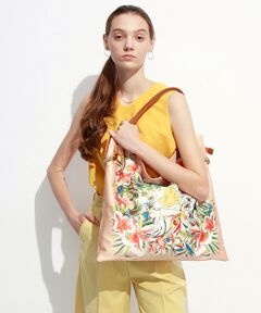 TOPKAPI / トプカピ トートバッグ | 【日本製】マイルドサテンスカーフパネル柄・A4トートバッグ