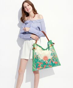 TOPKAPI / トプカピ トートバッグ | 【日本製】マイルドサテンスカーフパネル柄・A4トートバッグ