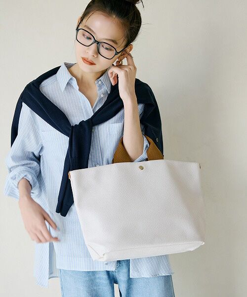 TOPKAPI / トプカピ トートバッグ | [トプカピ ブレス] TOPKAPI BREATH スコッチグレイン ネオレザー A4 トートバッグ プレーン | 詳細18