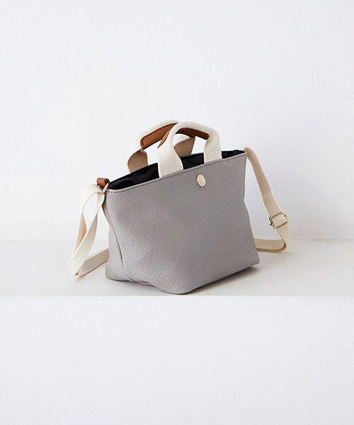 TOPKAPI / トプカピ トートバッグ | [トプカピ ブレス] TOPKAPI BREATH スコッチグレイン ネオレザー ショルダー付き ミニ トートバッグ プレーン | 詳細6