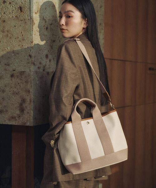 TOPKAPI / トプカピ トートバッグ | [トプカピ ブレス] TOPKAPI BREATH スコッチグレイン ネオレザー トート バッグ ショルダー付き M | 詳細15