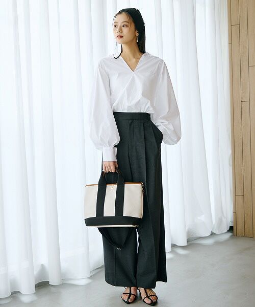 TOPKAPI / トプカピ トートバッグ | [トプカピ ブレス] TOPKAPI BREATH スコッチグレイン ネオレザー トート バッグ ショルダー付き M | 詳細22