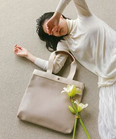 TOPKAPI / トプカピ トートバッグ | [トプカピ ブレス] TOPKAPI BREATH リプル ネオレザー ロングハンドル A4 トートバッグ スリム