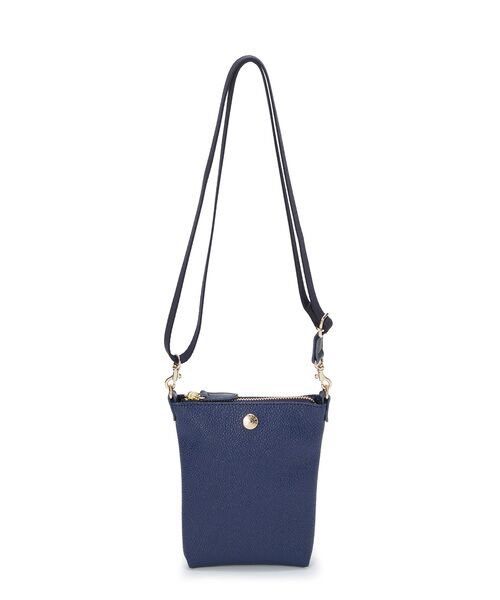 TOPKAPI / トプカピ ショルダーバッグ | 【新色追加】【Breath TOPKAPI】SCOTCH GRAIN スコッチグレイン ネオレザー サコッシュ スマホ ショルダーバッグ（ネイビー）