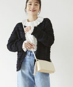 【TREASURE TOPKAPI】 スムースレザー ロングタッセル付き ショルダーバッグ