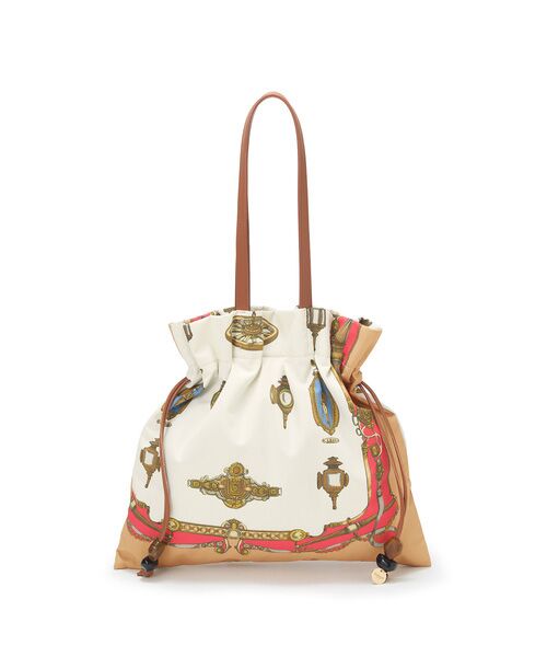 TOPKAPI / トプカピ トートバッグ | 【新色追加】【TREASURE TOPKAPI】マイルドサテン スカーフ柄 巾着 トート バッグ | 詳細10