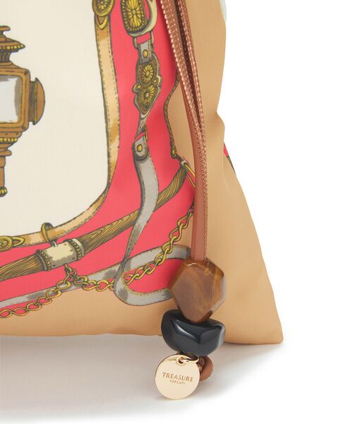 TOPKAPI / トプカピ トートバッグ | 【新色追加】【TREASURE TOPKAPI】マイルドサテン スカーフ柄 巾着 トート バッグ | 詳細12