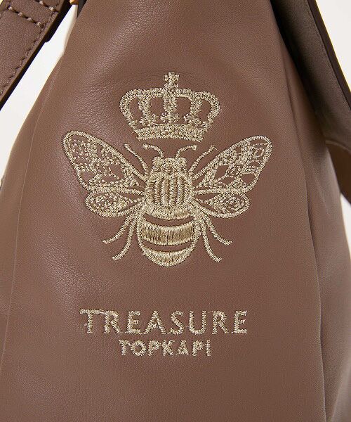 TOPKAPI / トプカピ ショルダーバッグ | 【TREASURE TOPKAPI】スムースレザー ハチ 刺しゅう ショルダーバッグ | 詳細14