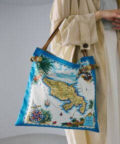 TOPKAPI / トプカピ トートバッグ | 【TREASURE TOPKAPI】マイルドサテン スカーフ柄 トートバッグ