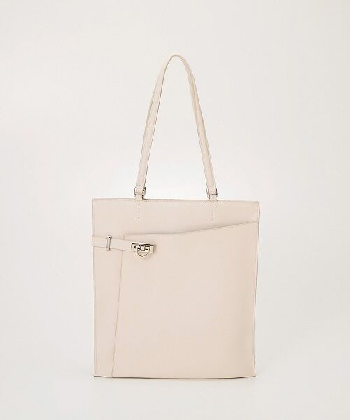 TOPKAPI/トプカピ 【TREASURE TOPKAPI】ベルトデザイン レザー フラット トートバッグ A4対応 ホワイト F TOPKAPI/トプカピ 【TREASURE TOPKAPI】ベルトデザイン レザー フラット トートバッグ A4対応 ホワイト F
