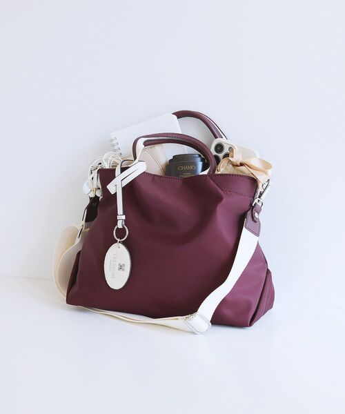 TOPKAPI トプカピ ストライプハンドル ナイロン トートバッグ ショ TOPKAPI｜ストライプハンドル ナイロン 2way トート バッグ A4