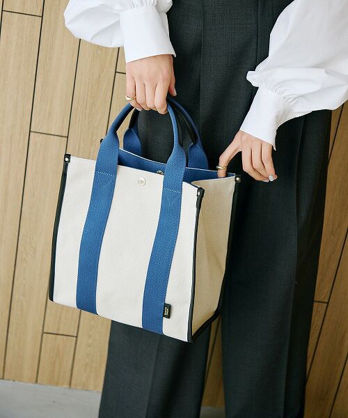 TOPKAPI/トプカピ 【Breath TOPKAPI】THE CANVAS ザ キャンバス スクエア ミニ トートバッグ ブルー F TOPKAPI/トプカピ 【Breath TOPKAPI】THE CANVAS ザ キャンバス スクエア ミニ トートバッグ ブルー F