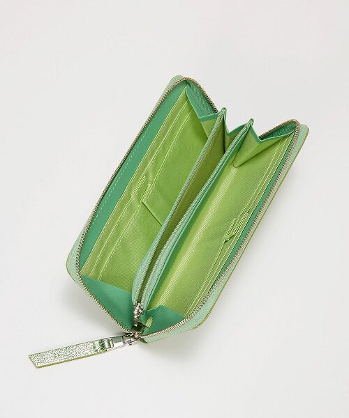 ✩専用✩ ミナペルホネン☆ラウンドファスナー長財布☆コインケース✩ハンドメイド セール】 【TREASURE TOPKAPI】ウォッシュド レザー メタリック