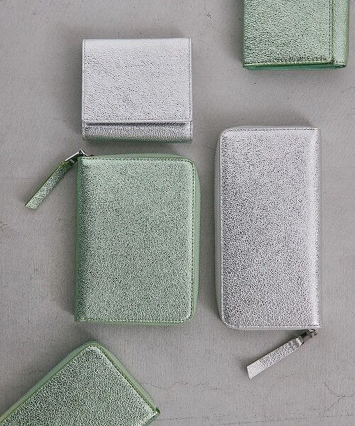 TOPKAPI / トプカピ 財布・コインケース・マネークリップ | 【TREASURE TOPKAPI】ウォッシュド レザー メタリック ラウンドファスナー 長財布 | 詳細12