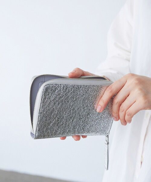 TOPKAPI / トプカピ 財布・コインケース・マネークリップ | 【TREASURE TOPKAPI】ウォッシュド レザー メタリック ラウンドファスナー 二つ折り財布/パスポート対応 | 詳細12
