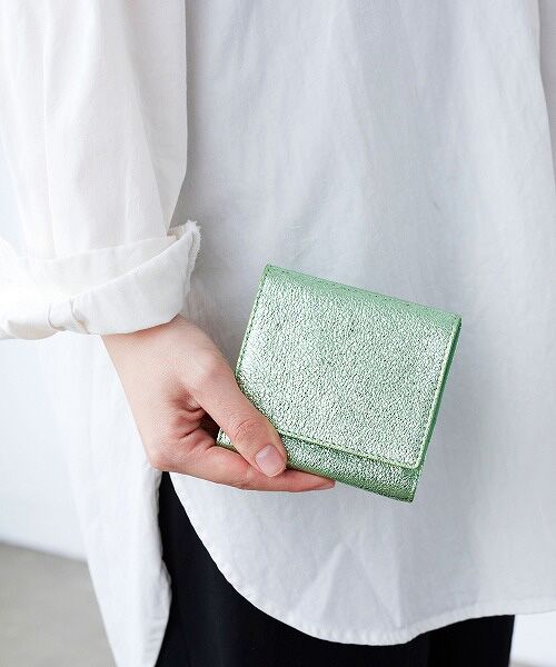 TOPKAPI / トプカピ 財布・コインケース・マネークリップ | 【TREASURE TOPKAPI】ウォッシュド レザー メタリック 二つ折り財布 | 詳細11