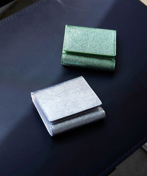 TOPKAPI / トプカピ 財布・コインケース・マネークリップ | 【TREASURE TOPKAPI】ウォッシュド レザー メタリック 二つ折り財布 | 詳細13