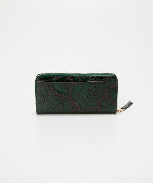 TOPKAPI / トプカピ 財布・コインケース・マネークリップ | 【TREASURE TOPKAPI】ローズエンボス ツヤ レザー ラウンドファスナー 長財布 | 詳細3
