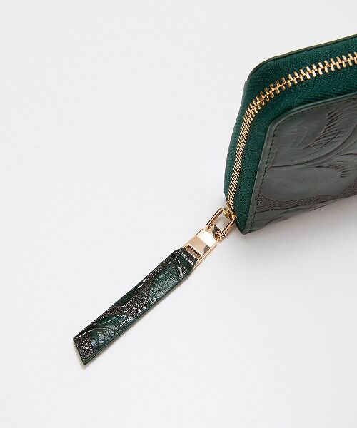 TOPKAPI / トプカピ 財布・コインケース・マネークリップ | 【TREASURE TOPKAPI】ローズエンボス ツヤ レザー ラウンドファスナー 長財布 | 詳細7