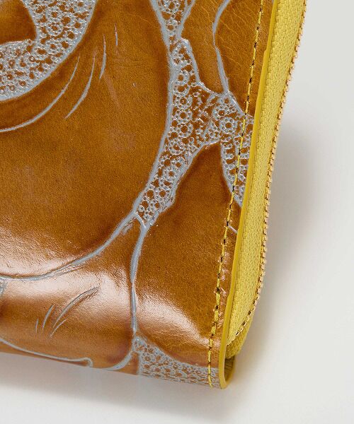 TOPKAPI / トプカピ 財布・コインケース・マネークリップ | 【TREASURE TOPKAPI】ローズエンボス ツヤ レザー ラウンドファスナー 長財布 | 詳細9