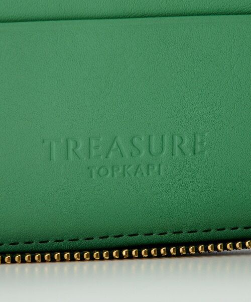 TOPKAPI / トプカピ 財布・コインケース・マネークリップ | 【TREASURE TOPKAPI】ローズエンボス ツヤ レザー ラウンドファスナー 二つ折り財布/パスポート対応 | 詳細8