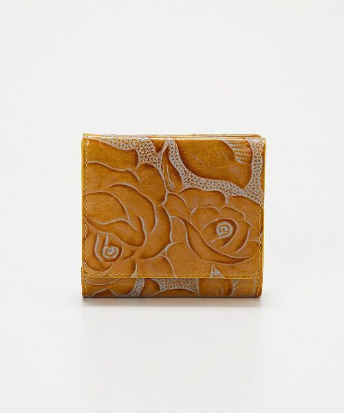 TOPKAPI / トプカピ 財布・コインケース・マネークリップ | 【TREASURE TOPKAPI】ローズエンボス ツヤ レザー 二つ折り財布 | 詳細3