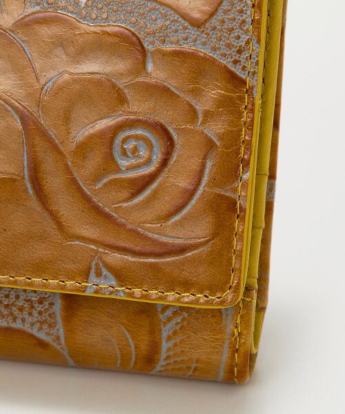 TOPKAPI / トプカピ 財布・コインケース・マネークリップ | 【TREASURE TOPKAPI】ローズエンボス ツヤ レザー 二つ折り財布 | 詳細11